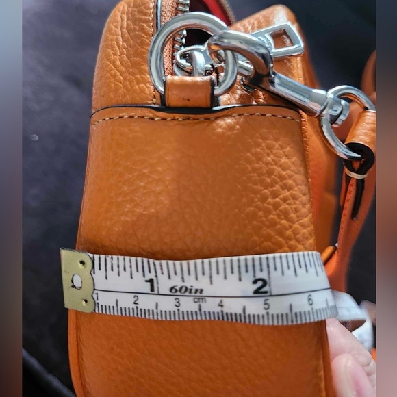 Orange Coach crossbody leather bag - Picture 9 of 16
